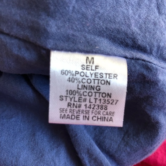 Peplum Double Breasted Button Front Faux-Jean Blue Top - Picture 5 of 5